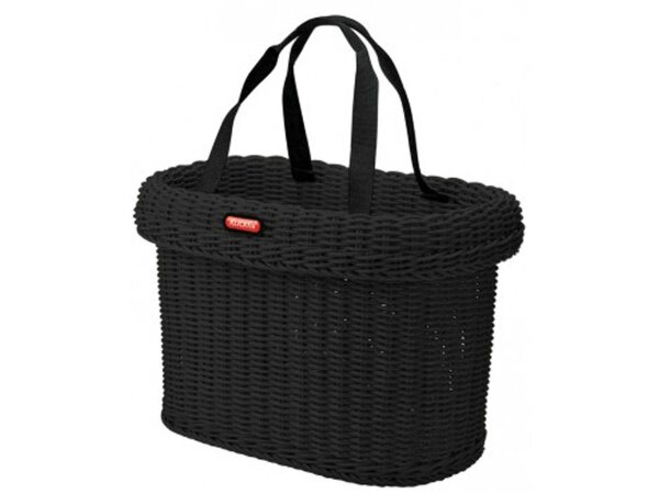 Vorderradkorb Klickfix Saleen schwarz 34x25x19cm,geflochten,o. Adapter,16 ltr