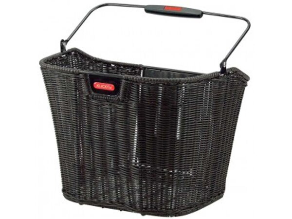 vorderradkorb klickfix structura schwarz 35x26x25cm,geflochten,o. adapter,16 ltr