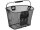 vorderradkorb klickfix uni schwarz 35x26x25cm, engmaschig, mit lampenclip