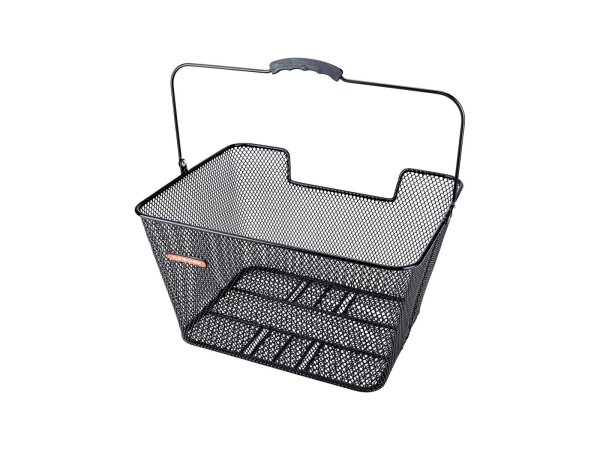 hinterradkorb pletscher f system-gepäckt 40x31x22cm, schwarz, engmaschig
