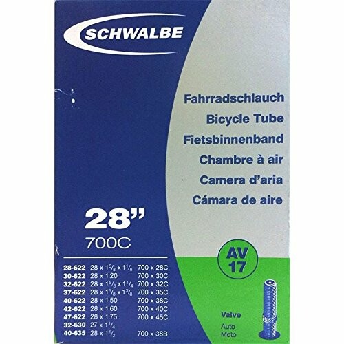 2x Schlauch Schwalbe AV 17 werkstattverp. 27/28x1 1/8-1.75" 28/47-622/635 AV40mm