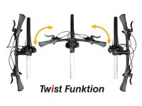 BY.SCHULZ Vorbau Stem Twist SDS, 1 1/8, schwarz eloxiert,...
