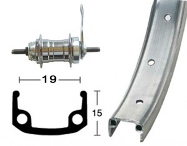 h-rad 18" 355-19rb-nabe si.20l alu-kastenfelge silb./matt.zinkspeichen 