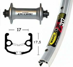 V-Rad 26x1.75Deore silb.SSP 36L Mavic XM 317 silber.Niro-Spei.