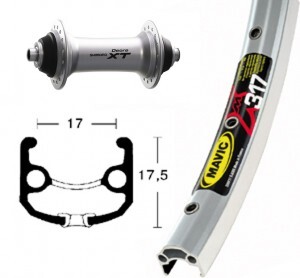 V-Rad 26x1.75Deore XT sib.SSP 36L Mavic XM 317 silber.Niro-Spei.