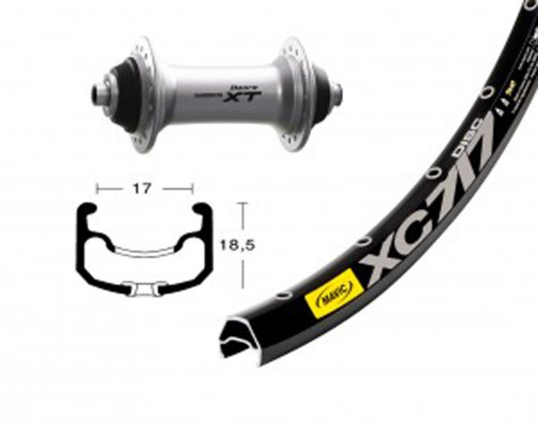 V-Rad 26x1.90Deore XT silb.SSP 32L Mavic XC 717 schw.Niro-Spei.DD