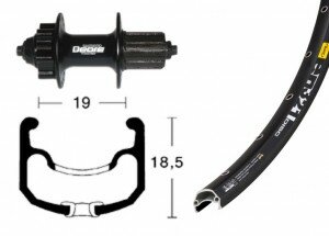 H-Rad 26"DeoreXT 6Loch Disc sz.SSP 36L Mavic EN321 Disc schw.Niro-Spei.DD (sz)