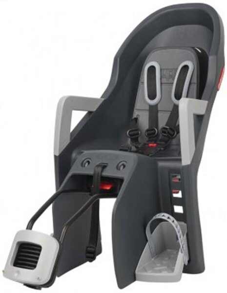 kindersitz polisport guppy maxi rs+ dunkelgrau/silber, befestig. rahmenrohr