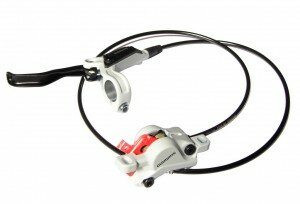 Scheibenbremse Shimano M 447 hydraulisch HR, weiß, rechts, mit BL-M445, 1700mm