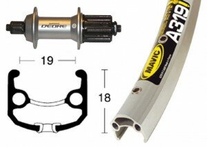 H-Rad 28x1.75Deore 8/9f.silb.SSP 36L MAVIC A319 silb.Niro-Spei.DD