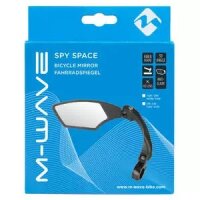 fahrradspiegel m-wave spy space schwarz, linksmontage , ø 22,2mm