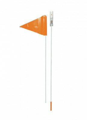 sicherheits-wimpelstange 2-tlg. orange, befestigung an achse
