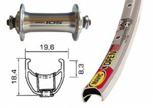V-Rad 700C 105 silber SSP 32L Mavic Open Pro silber.Niro-Spei.DD