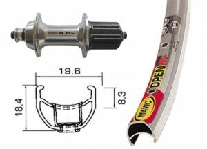 H-Rad 700C 105 silber SSP 32L Mavic Open Pro silber.Niro-Spei.DD