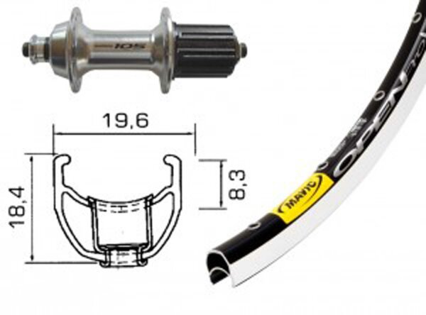 h-rad 700c 105 silber ssp 32l mavic open pro schwarz.niro-spei.dd
