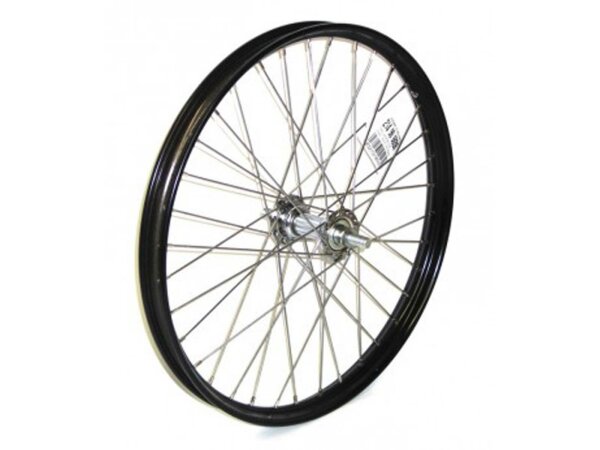 Transp.-Laufrad 20x2.25 36L Schwarz  Achse Ø 12mm.GW 105 150 mm lg.