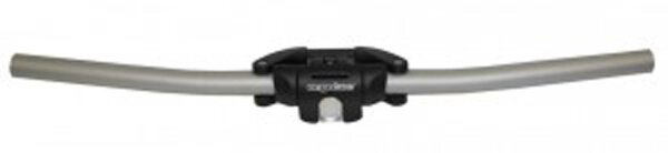 Lenkerbügel Humpert Ergotec, faltbar Alu, Ø 25,4mm, 580mm, silber/schwarz, 5°