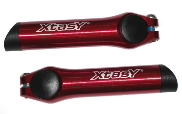 Bar Ends XtasY Humpert Alu, rot eloxiert, ca. 64g