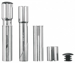 a-head adapter set humpert alu, silber, für 1" & 1 1/8", 25 - 50mm