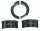 Hülsen-Set Ergotec schwarz Alu, für Vorbauten (31,8mm auf 25,4mm)