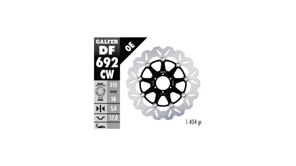 GALFER Wave Bremsscheibe "DF692" Typ CW - schwi