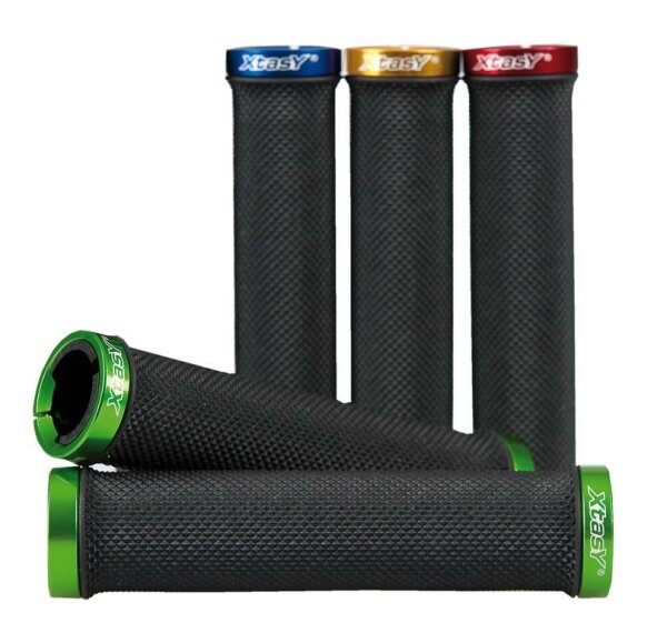 mtb/atb-griffe ergotec kraton,135mm,schwarz,mit roter klemmung