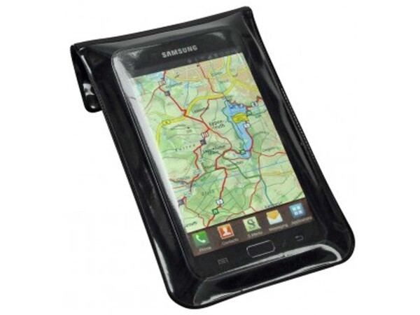 Phone Bag M Klickfix mit Adapter transparent/schwarz, mit Drehkupplung