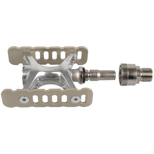 pedale mks clip-on abnehmbar titanfinish, mit tasche