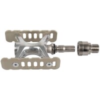pedale mks clip-on abnehmbar titanfinish, mit tasche