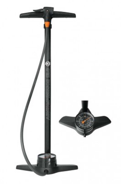 standpumpe sks airkompressor 12.0 multi-valve, schwarz dv/av/sv