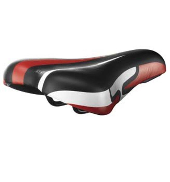 Sattel Selle Royal JK Junior Range schwarz/rot/weiß,Unisex,243x150mm,300g