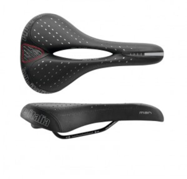 Sattel Selle Italia Man Gel-Flow schwarz, Herren, 268x149mm, 280g, MTB
