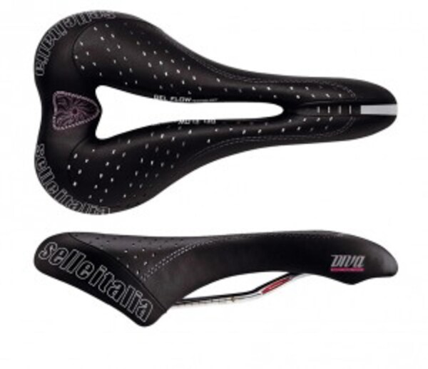 Sattel Selle Italia Diva Lady Gel Flow schwarz, Damen, 265x160mm, 265g, MTB