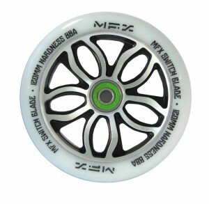 pu-rolle madd gear mfx switchblade weiß, rolle 120mm,per stück