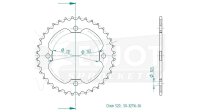 ESJOT Kettenrad "32116" 520, Stahl, schwarz 38...
