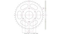 ESJOT Kettenrad "32147" 520, Stahl, schwarz 45...