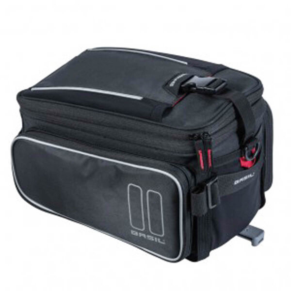 gepäckträgertasche basil sport design mik schwarz 7-15 ltr. 36x26x43cm