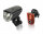 xlc batterie scheinwerfer set sirius b40 led, reflektor, 40lux + led rücklicht