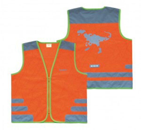 sicherheitsweste wowow nutty jacket für kinder orange m.refl.-streifen gr.xs