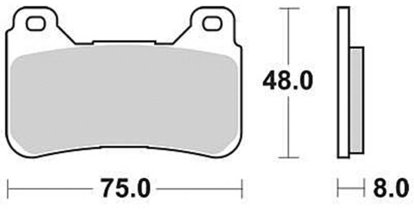 TRW Bremsbelag "MCB 755" Satz Typ SRT, Sintermetall Road & Track, mit ABE
