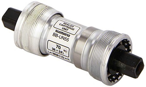 SHIMANO Innenlager, 4-kant, SB-verpackt, BB-UN55, itali