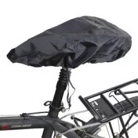 sattel-regenüberzug universalgröße schwarz, polyester mit kordelzug