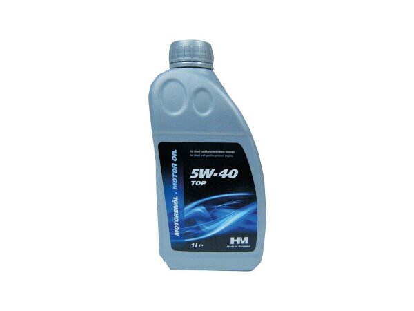 HM Motoröl "Top"  SAE 5W-40, Synthese Te 1 l Flasche