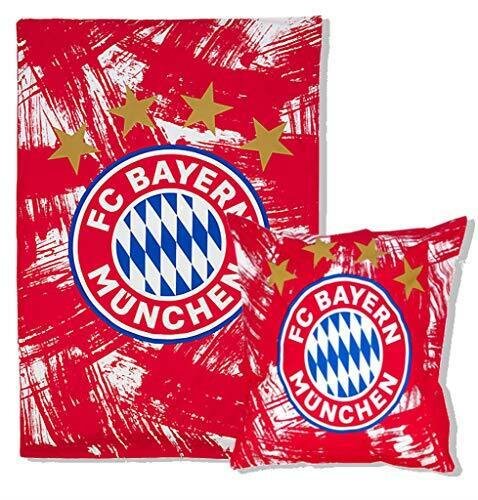 FC Bayern München Biber-Bettwäsche rot/weiß 135x200