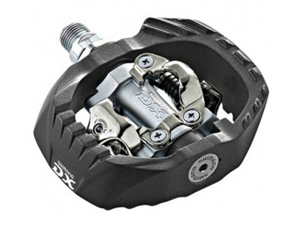 spd mtb-pedal shimano pdm647 zweiseitig, silber, 9/16", mit cleats   
