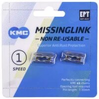 KMC Kettenschloss MissingLink e1/e8 NR EPT Silver, 2 Stück auf Karte