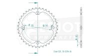 ESJOT Kettenrad "32114" 520, Stahl, schwarz 38...