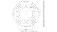 ESJOT Kettenrad "32206" 520, Stahl, schwarz 39...