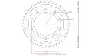 ESJOT Kettenrad "32206" 520, Stahl, schwarz 43...