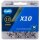 schaltungskette kmc x10 silber/schwarz 1/2" x 11/128", 114 glieder,5,88mm,10-f-